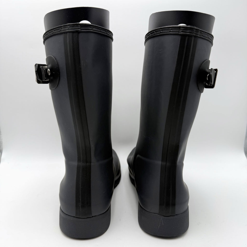 Hunter Womens Original Tour Short Mid Rain Boot Size 10 Black Waterproof NWOB