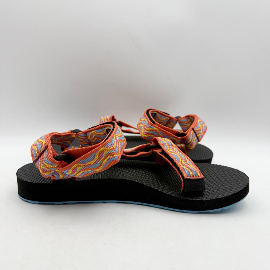 Teva Womens Original Universal Revive Sandals Size 6 EU 37 Orange Blue NIB