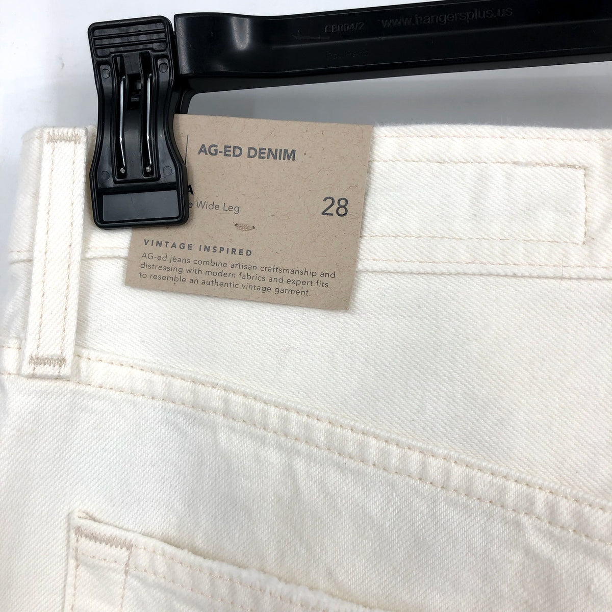 AG ADRIANO GOLDSCHMIED Kora Wide Leg Jeans Size 28 US 6 White 01 YRS Powder NWT
