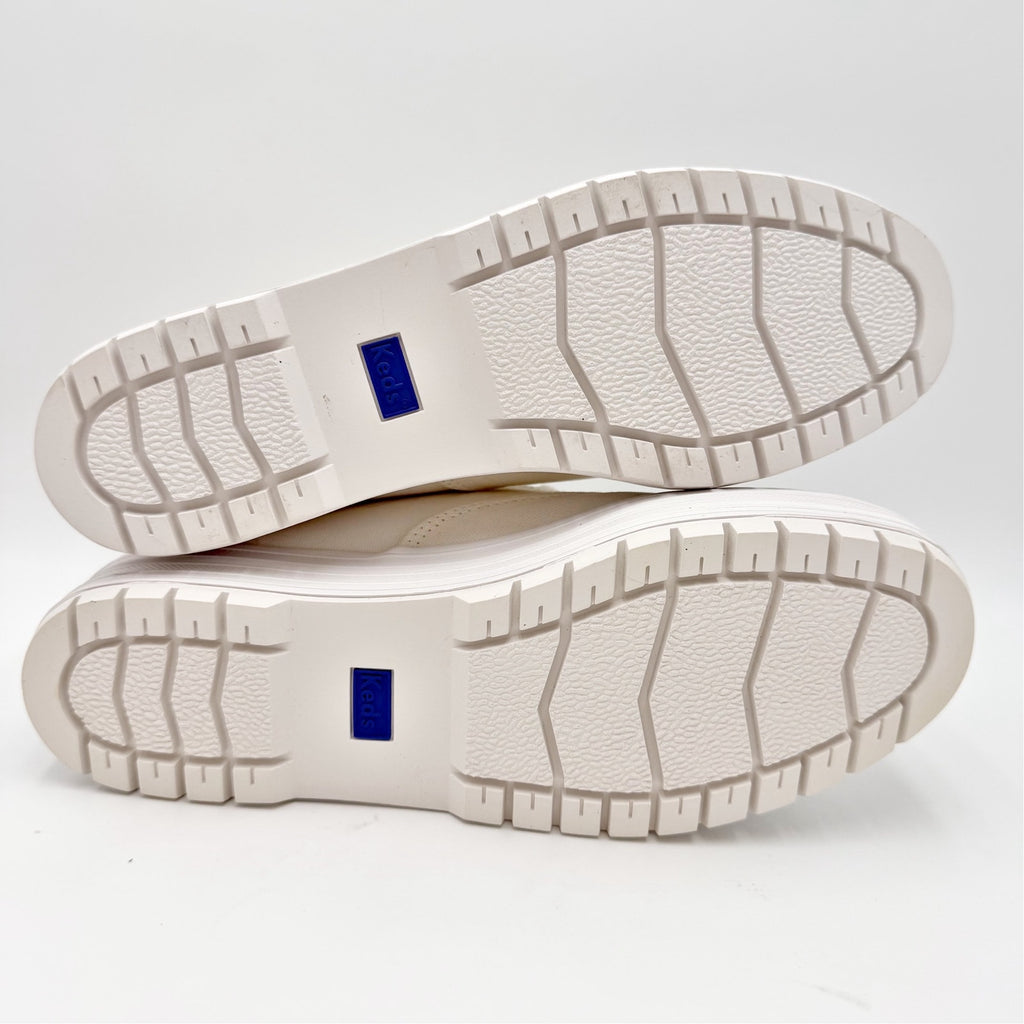 KEDS Womens The Platform Mid Lug Boots Size 7.5 M EU 38 White Canvas NIB
