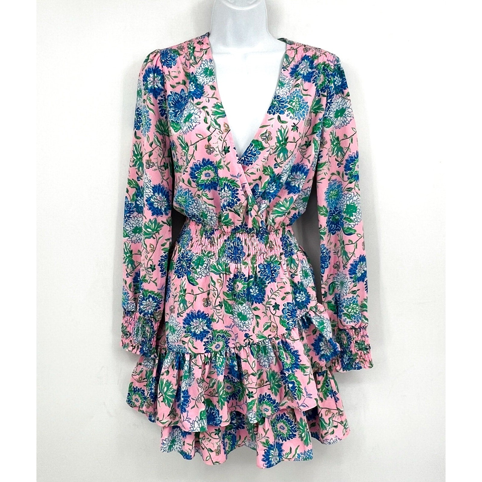 LILLY PULITZER Cristiana Fit and Flare Dress Size 2 Conch Shell Pink Blue NWT