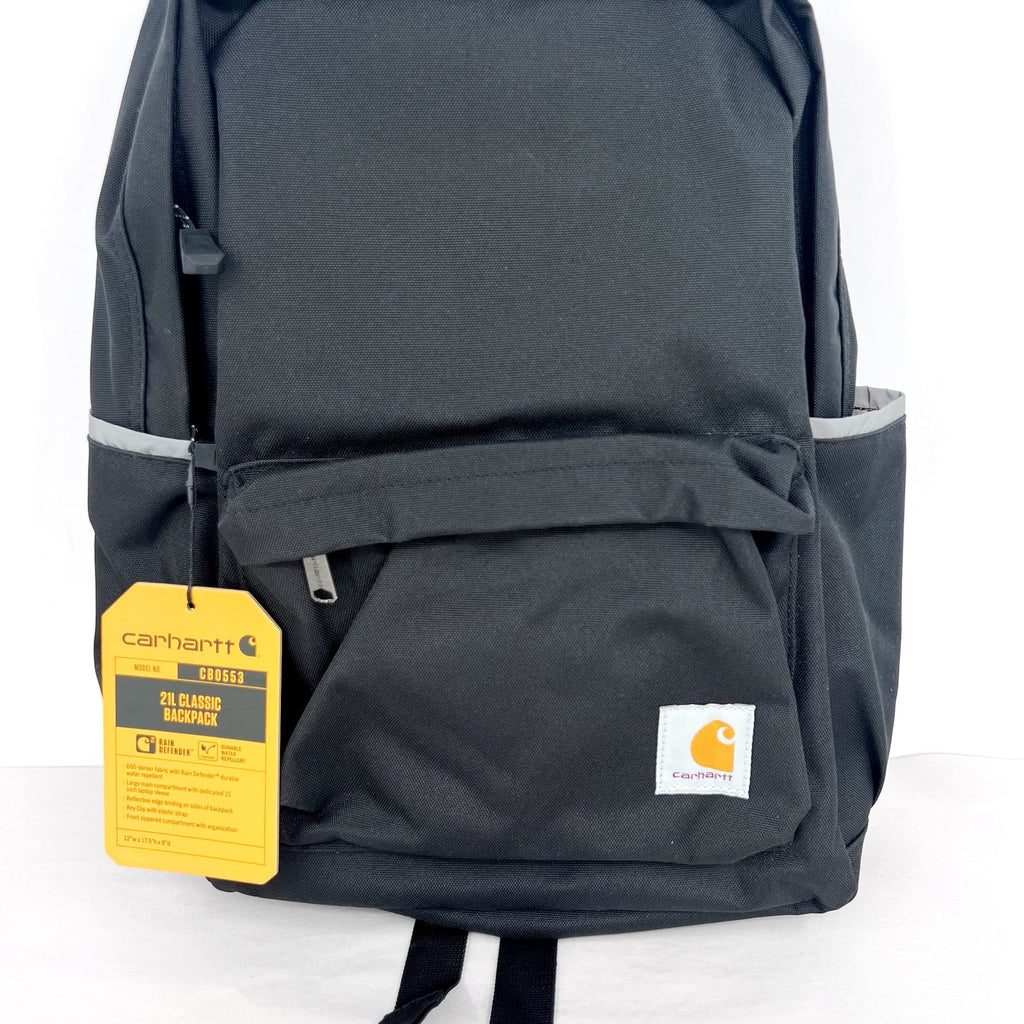 CARHARTT Unisex 21L Classic Backpack Black Weatherproof Reflective NWT