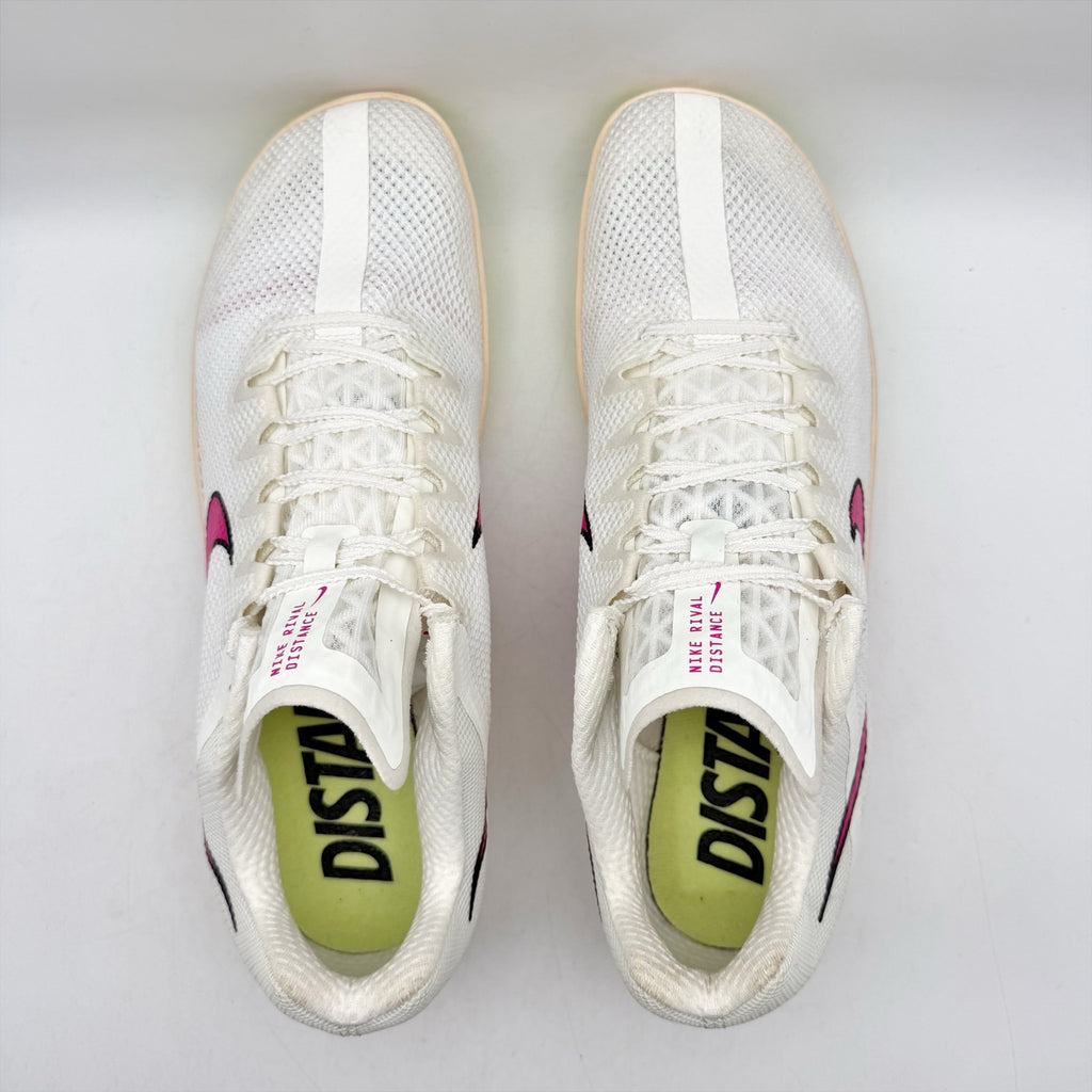 Nike Mens Zoom Rival Distance Track and Field Shoes US 12 White Pink DC8725 NWOB