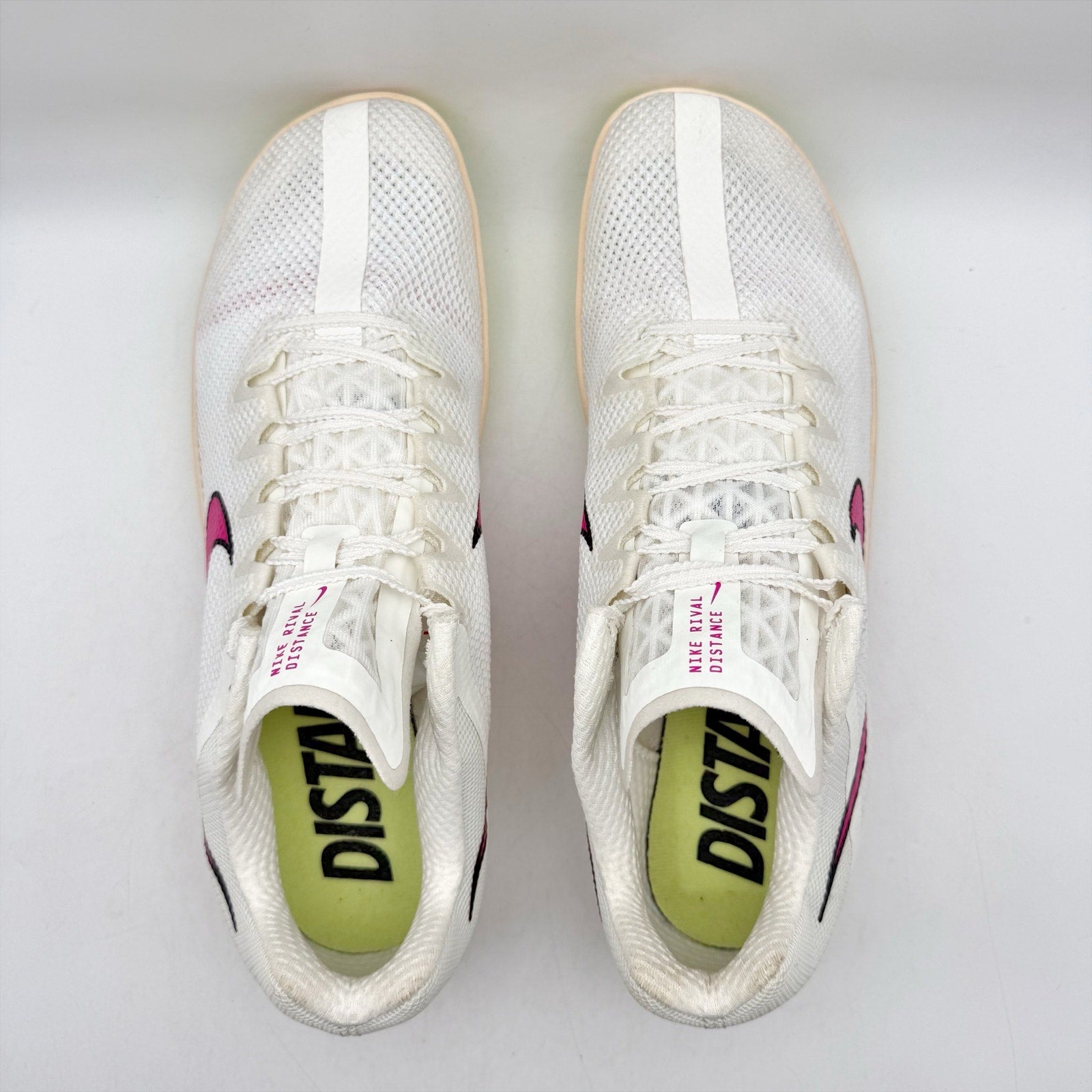 Nike Mens Zoom Rival Distance Track and Field Shoes US 12 White Pink DC8725 NWOB