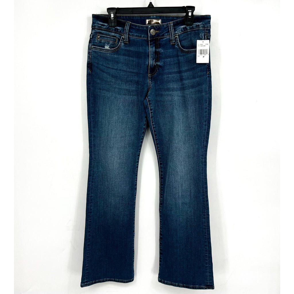 KUT FROM THE KLOTH Natalie Bootcut Jeans 8 PETITE Studious Blue Mid Rise NWT