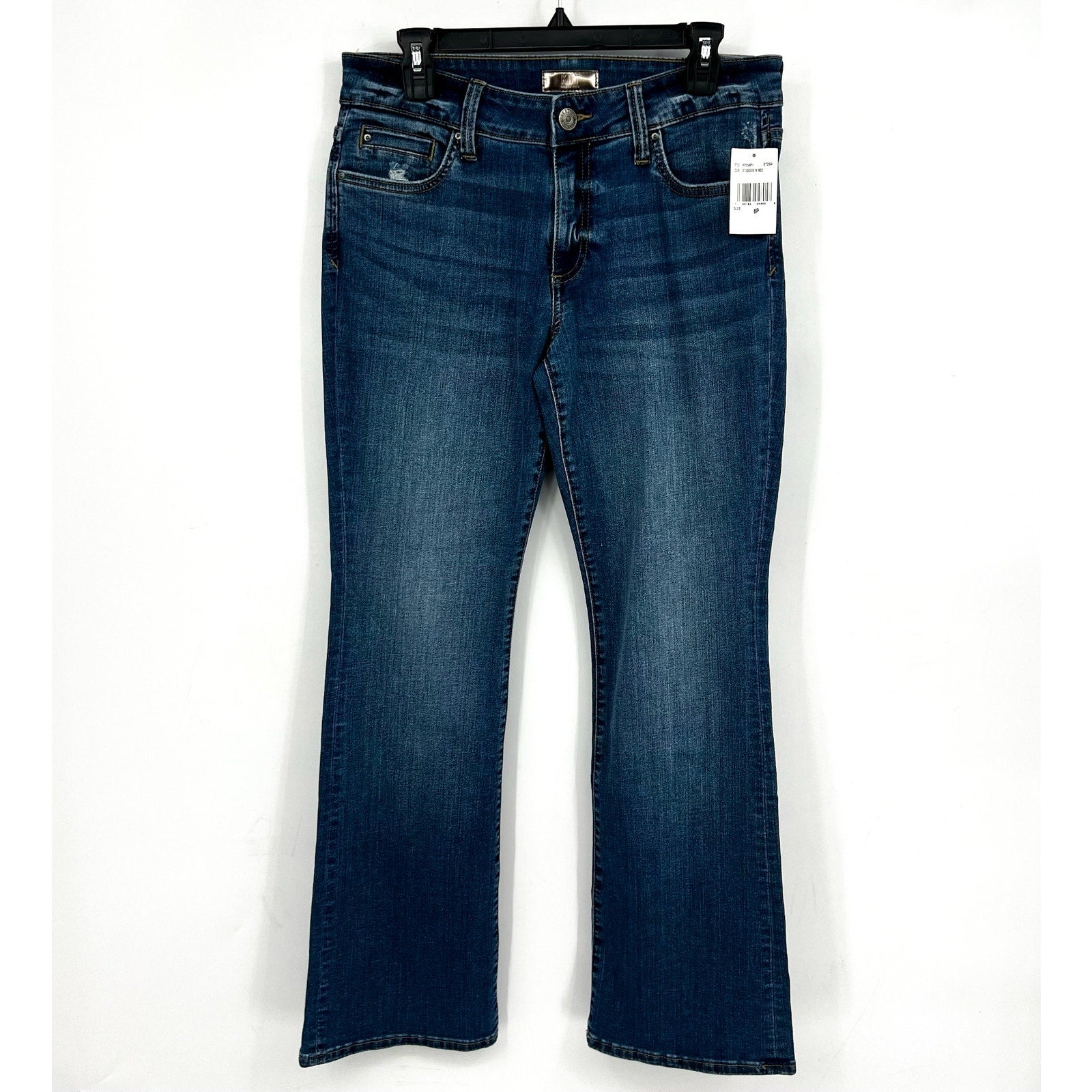 KUT FROM THE KLOTH Natalie Bootcut Jeans 8 PETITE Studious Blue Mid Rise NWT