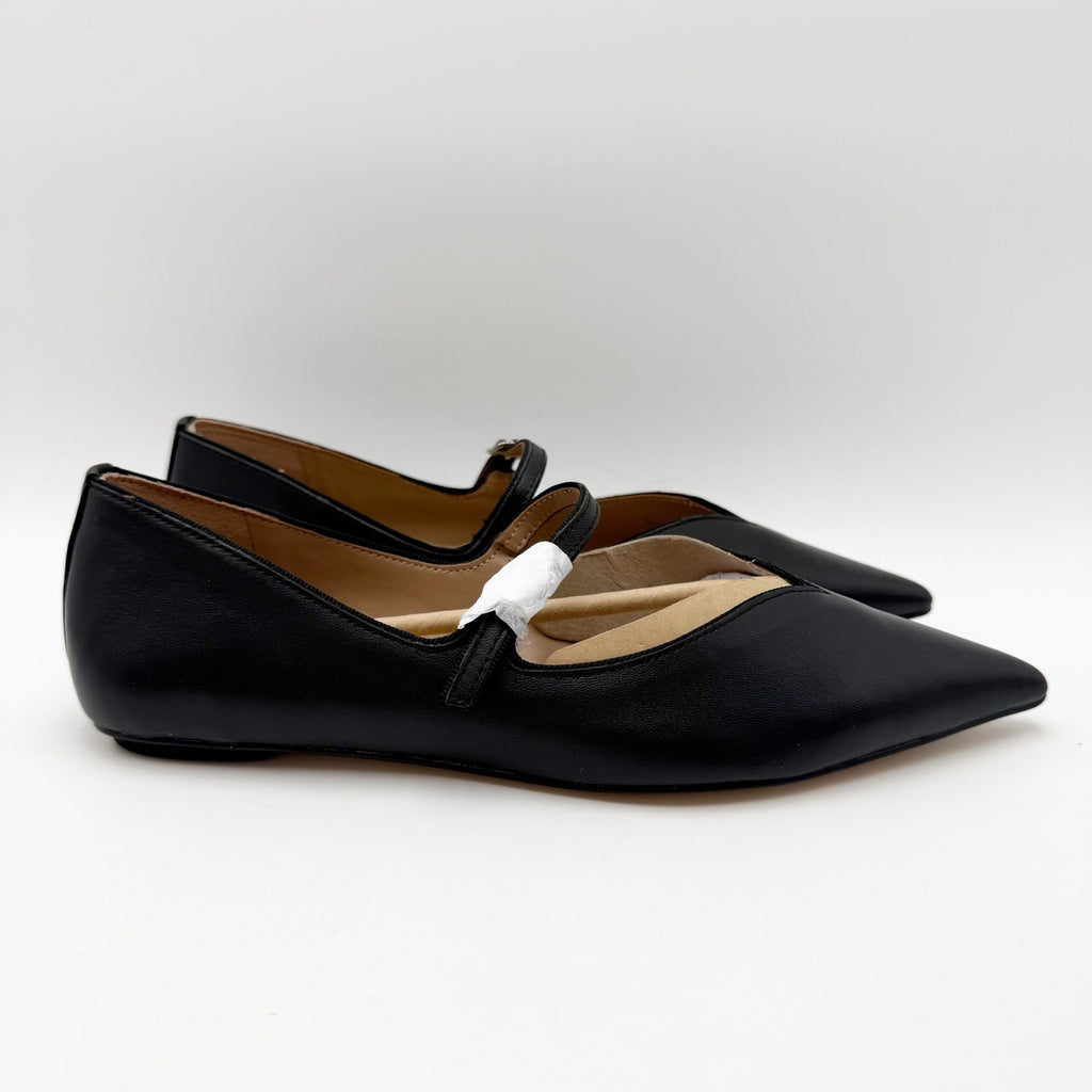Sam Edelman Womens NOA Mary Jane Flats Size 7 M EU 37 Black Leather NIB