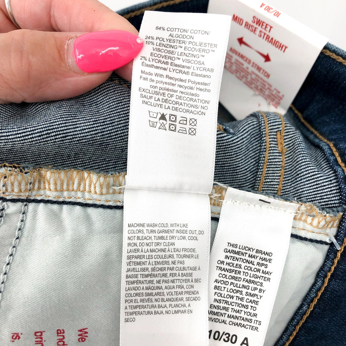 LUCKY BRAND Women's Sweet Straight Jeans Size 10 Sweet Escape Blue Mid Rise NWT