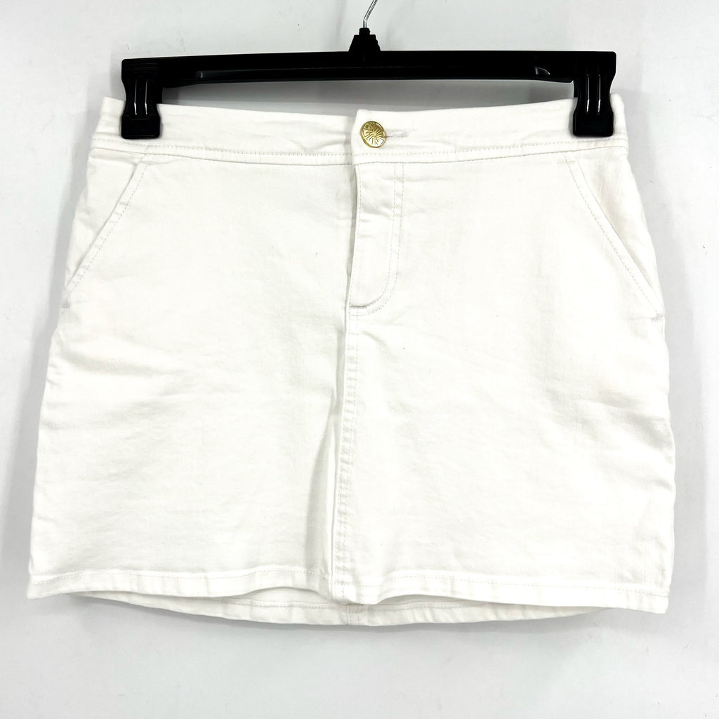LILLY PULITZER Womens Colette Denim Skort Size 00 Resort White Stretch NWT