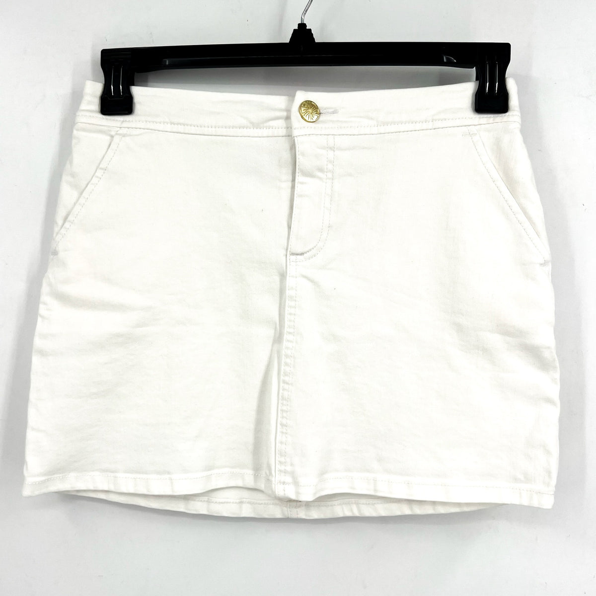 LILLY PULITZER Womens Colette Denim Skort Size 00 Resort White Stretch NWT