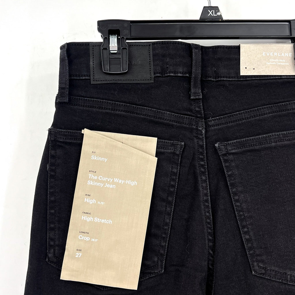 EVERLANE Women's The Way-High Curvy Skinny Jeans Size 27 Crop US 4 Black NWT