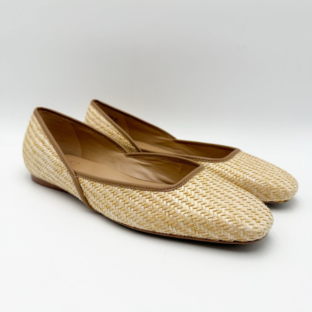 Naturalizer Womens Cody2 Skimmer Flats Size 10 Wide EU 41 Tan NIB