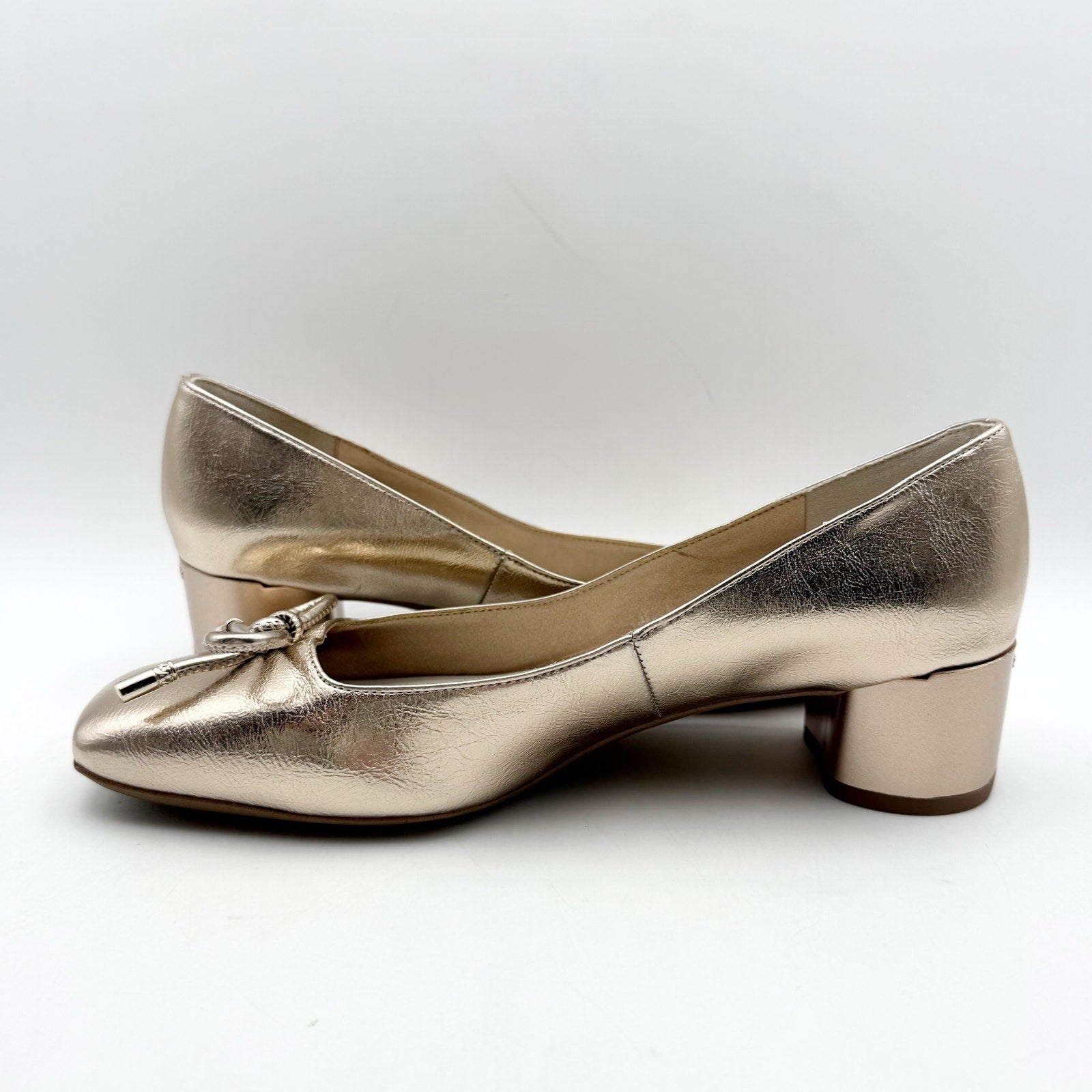 Franco Sarto Womens Natalia Pumps US 6.5 M EU 36.5 Rose Gold Leather NIB