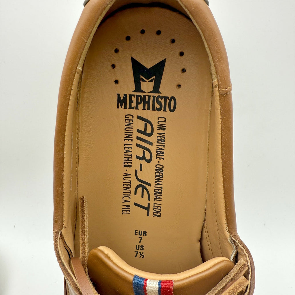 Mephisto Mens Trevis Boat Shoes US 7.5 EU 41.5 Brown Leather NWOB