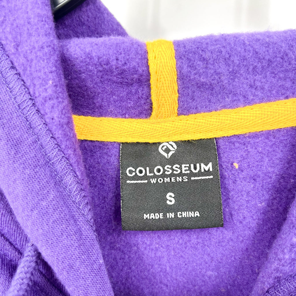 COLOSSEUM Womens ECU Pirate Stripe Cropped Hoodie Small Purple Sweatshirt NWT