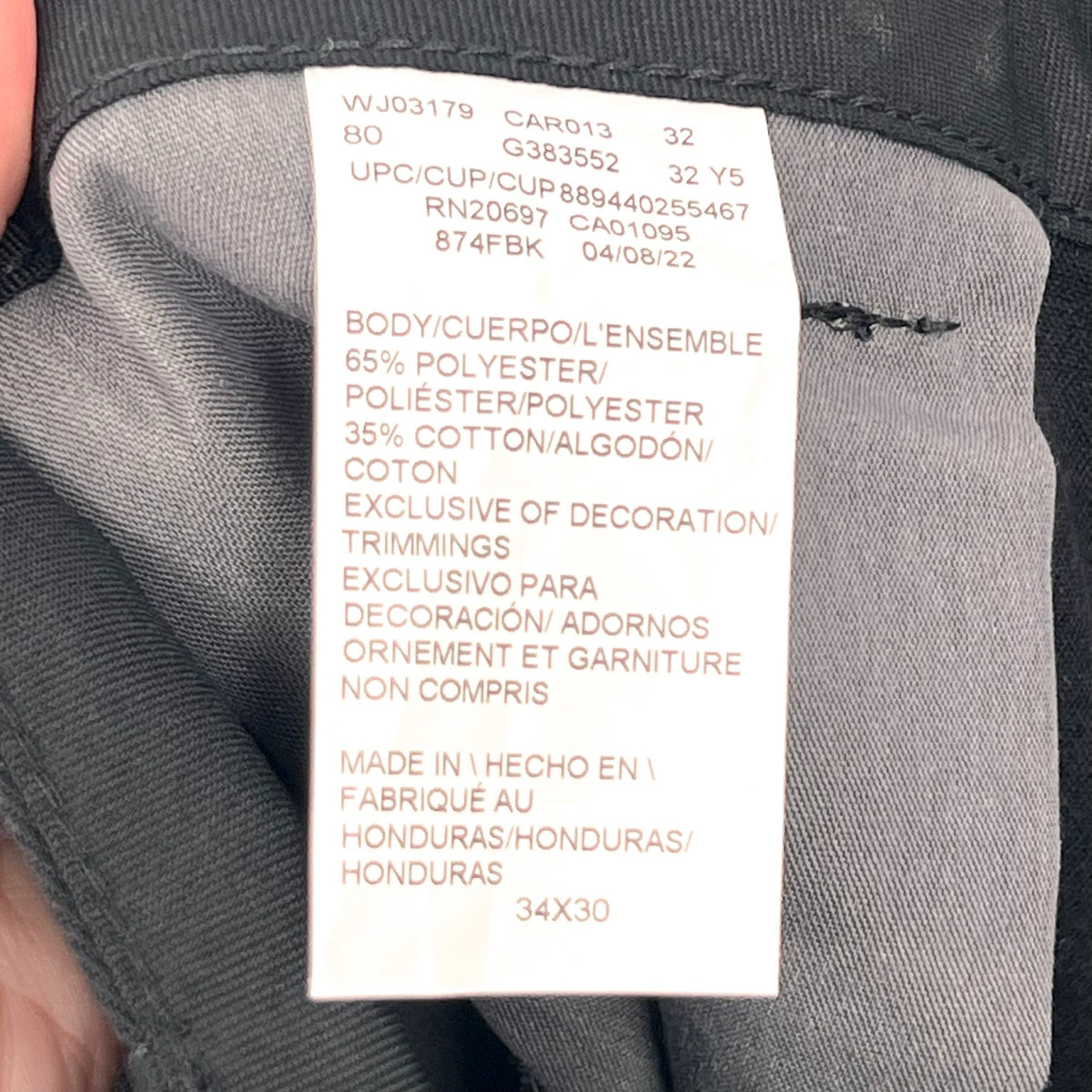 DICKIES Men's 874® FLEX Work Pants 34x30 Black Stretch Twill Tapered Leg NWT