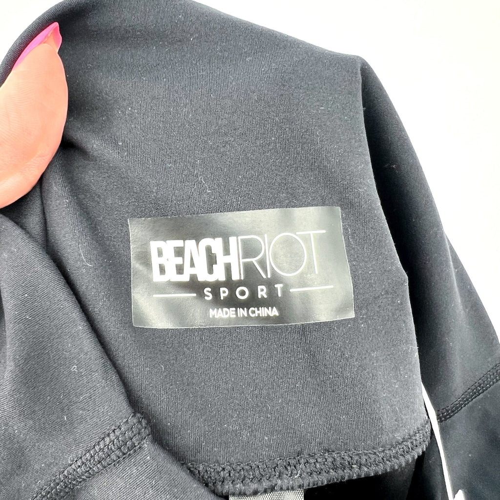 BEACH RIOT Women's Asher 7/8 Leggings Medium Black Colorblock Athletic NWT