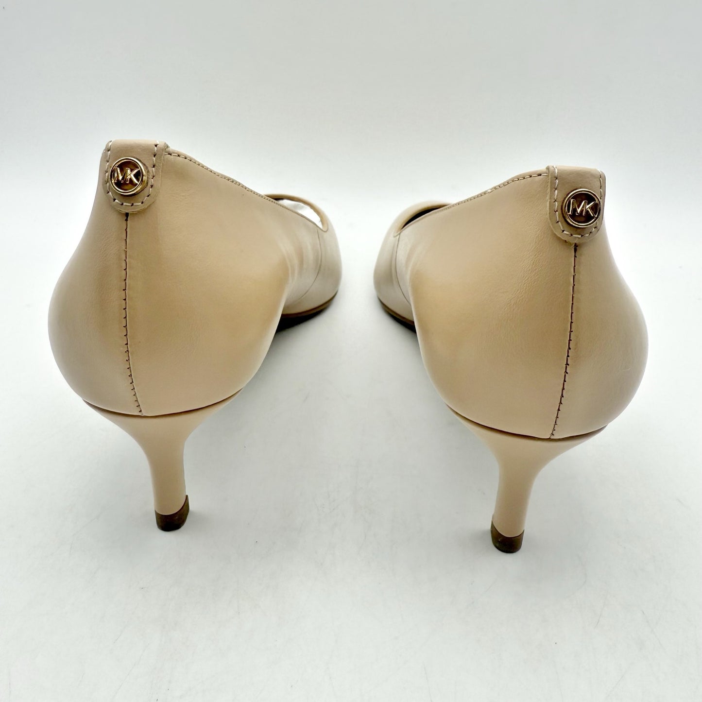 Michael Kors Womens Alina Flex Kitten Pump US 7 M Blush Beige Leather NIB