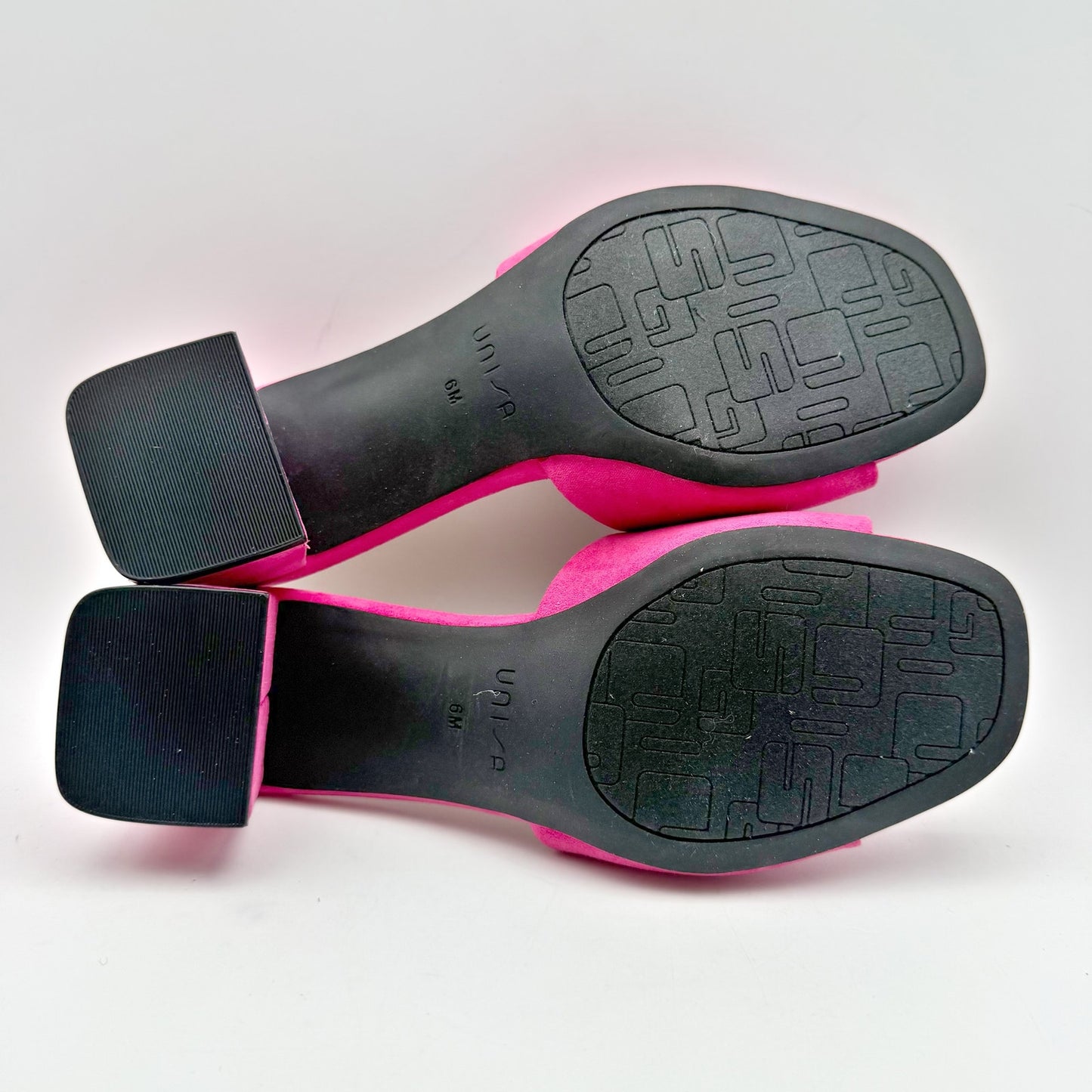 Unisa Womens Venley Heeled Sandal US 6 M EU 36.5 Pink Slip On NWOB