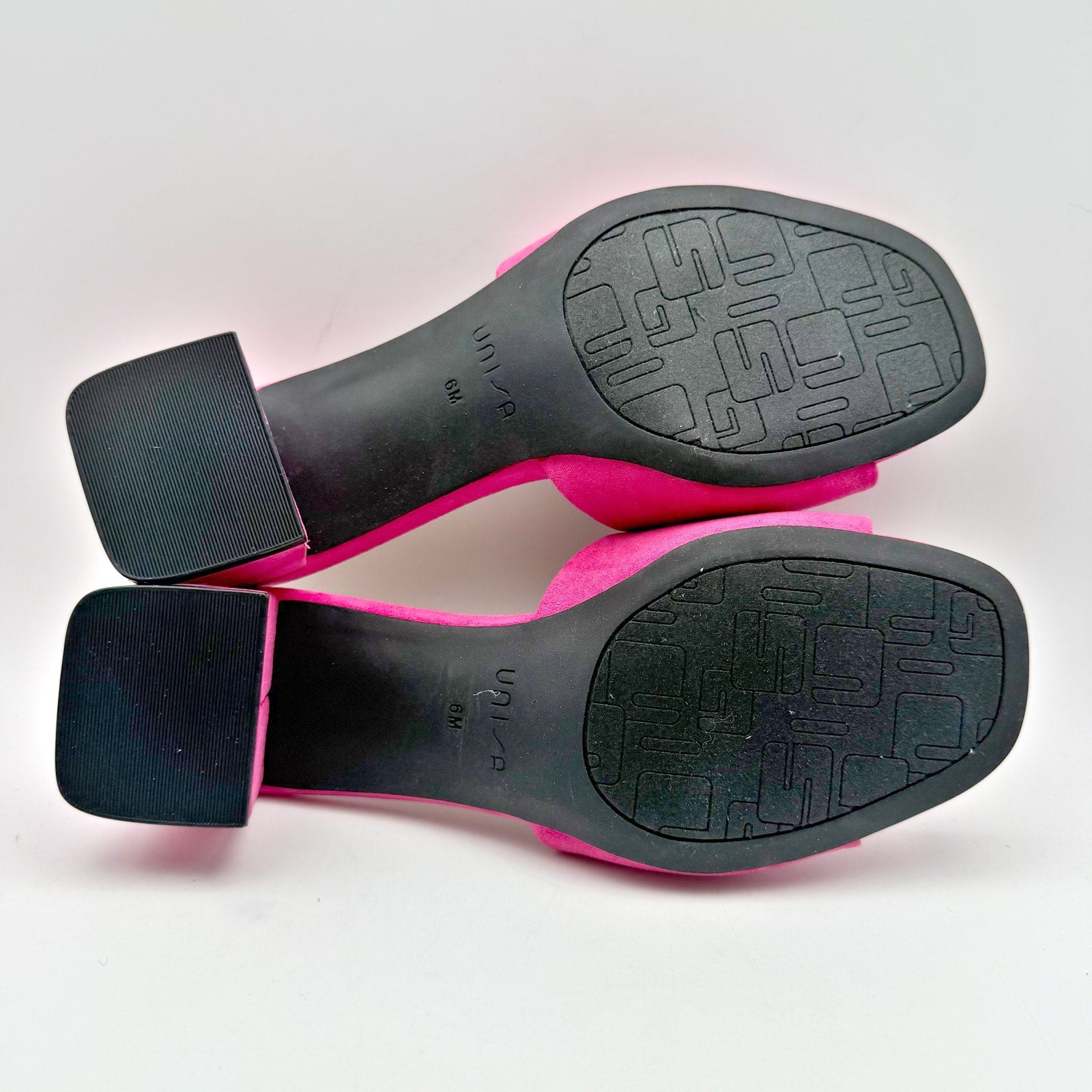 Unisa Womens Venley Heeled Sandal US 6 M EU 36.5 Pink Slip On NWOB