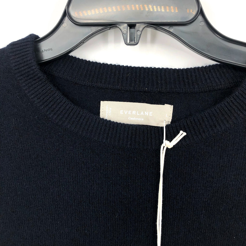Everlane Mens Grade-A Cashmere Crew Sweater XS Dark Navy Blue NWT