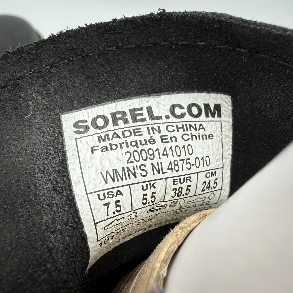 Sorel Womens Hi-Line Heel Chelsea Boots US 7.5 Black Leather Waterproof NIB