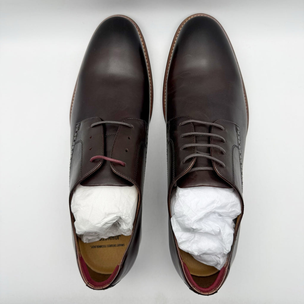 JOHNSTON & MURPHY Mens Conard 2.0 Dress Shoes US 13D Mahogany Brown Leather NIB