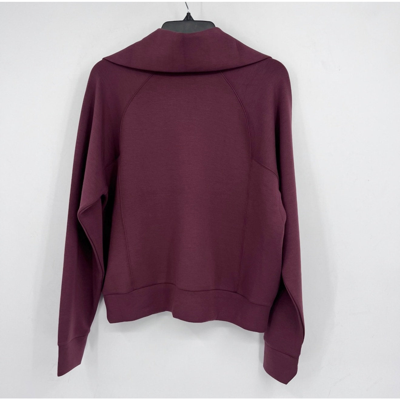 SPANX Womens AirEssentials 1/2 Zip Pullover Sweatshirt Medium Wine Red Spice NWT