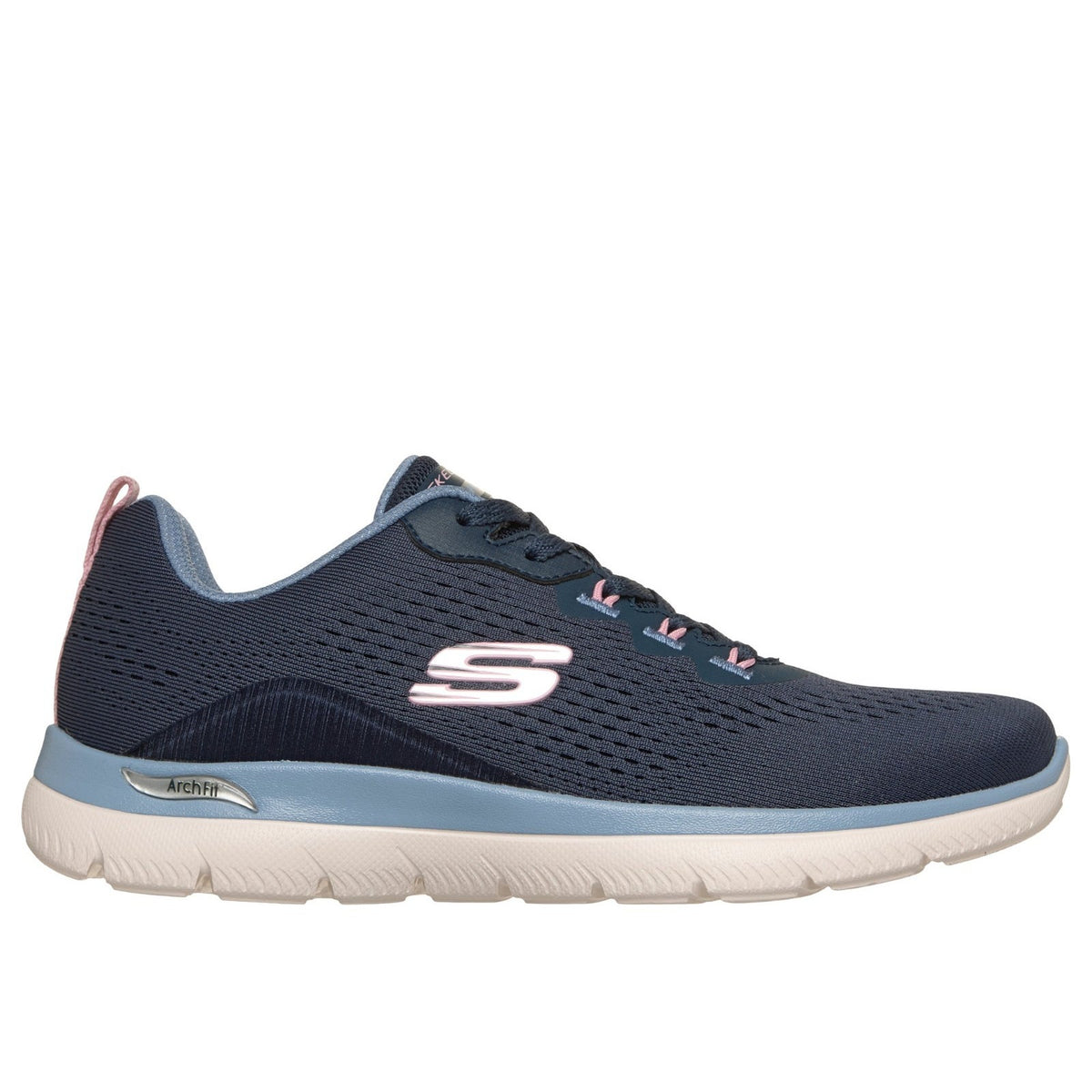 Skechers Womens Arch Fit Summits Daily Flow Casual Sneakers Size 9 Navy Blue NIB