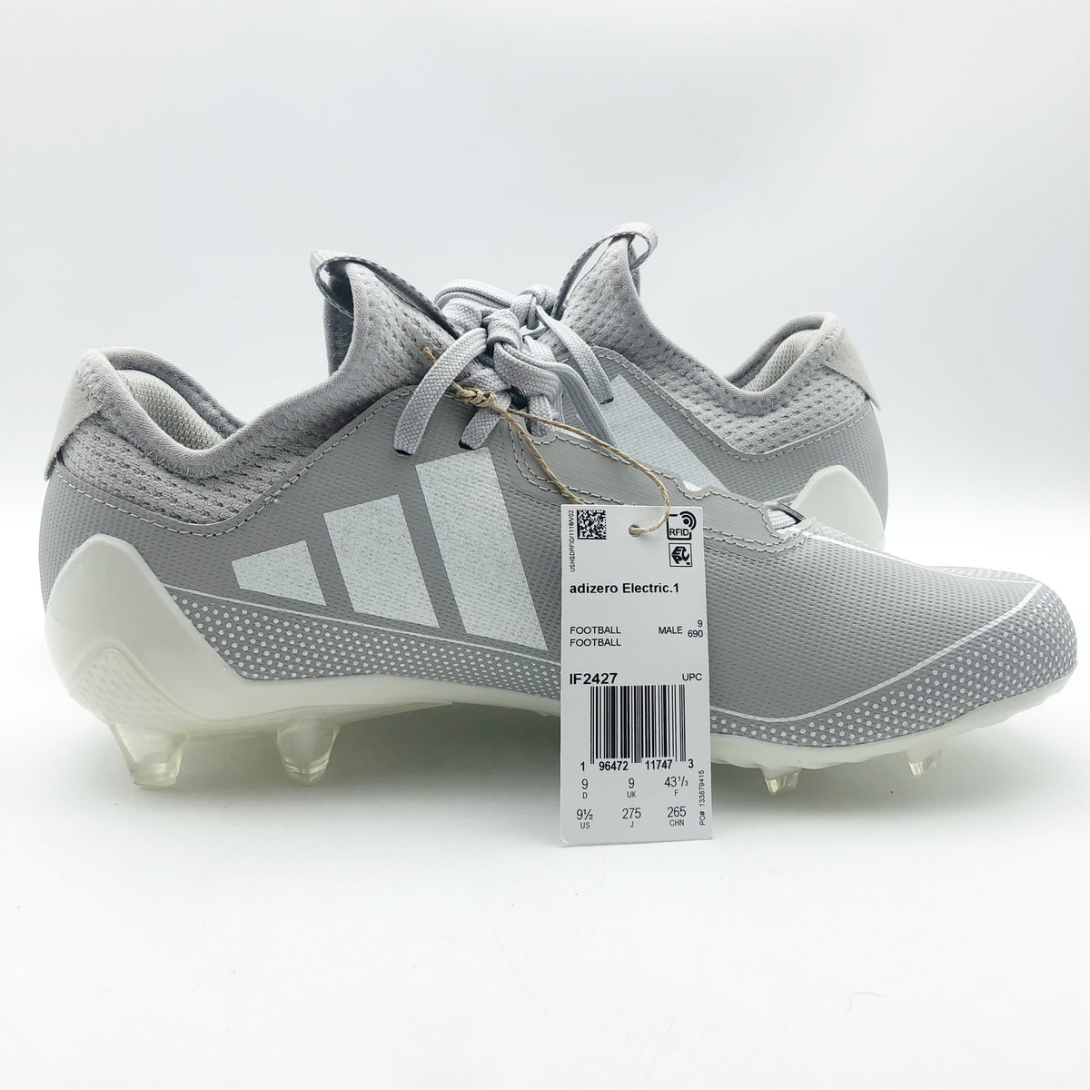 Adidas Mens Adizero Electric 1 Football Cleats Size 8 Grey White NWOB