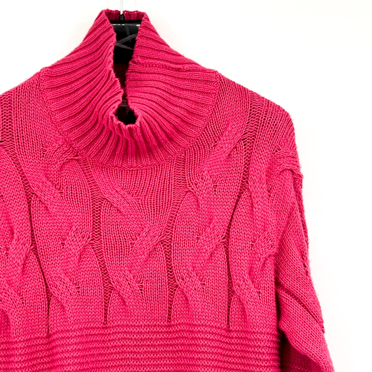 STITCHDROP Women's Turtleneck Sweater Mini Dress Medium Pink Magenta NWT