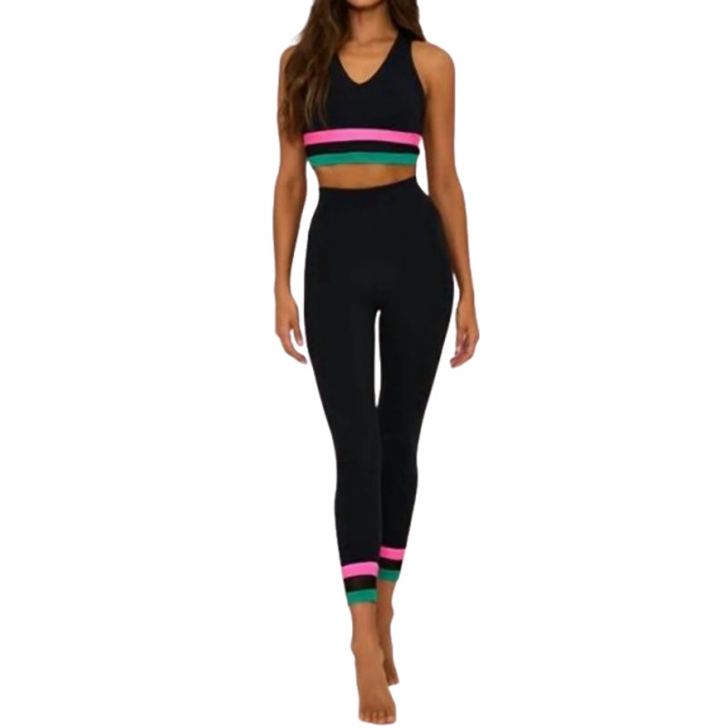 BEACH RIOT Women's Asher 7/8 Leggings Medium Black Colorblock Athletic NWT