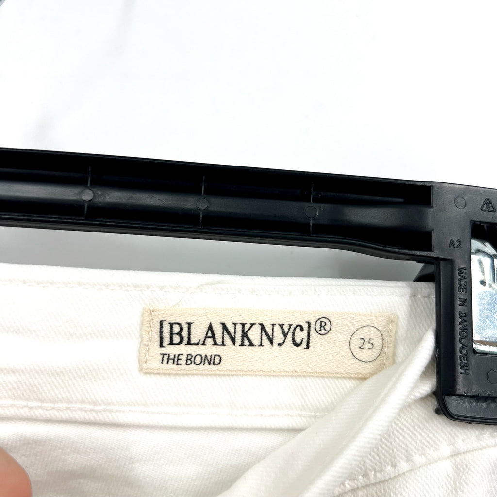 BLANKNYC Womens Bond Skinny Jeans Size 25 US 0 White Stretch Mid Rise NWOT