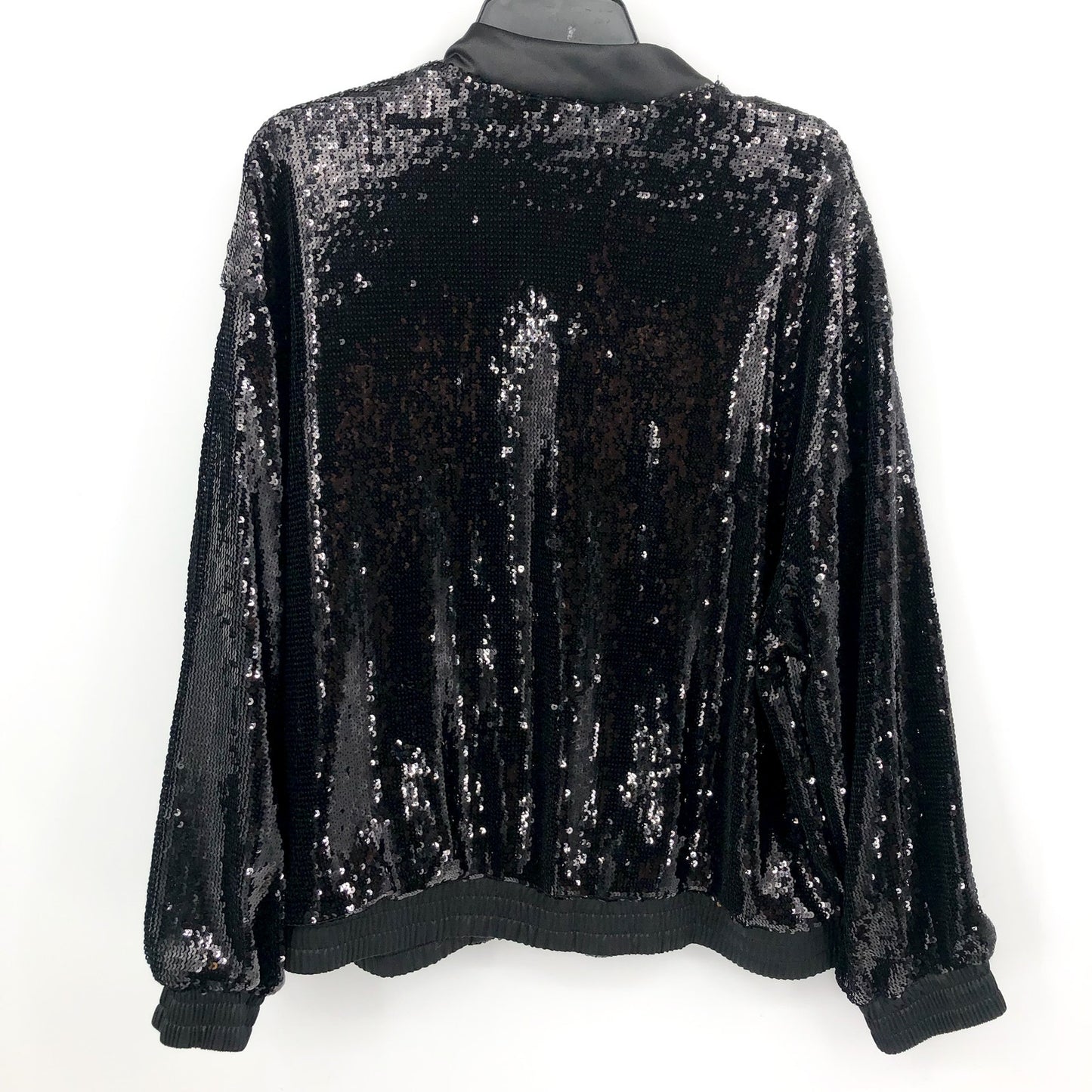 SANCTUARY Women's Sloan Sequined Bomber Jacket Black 1X