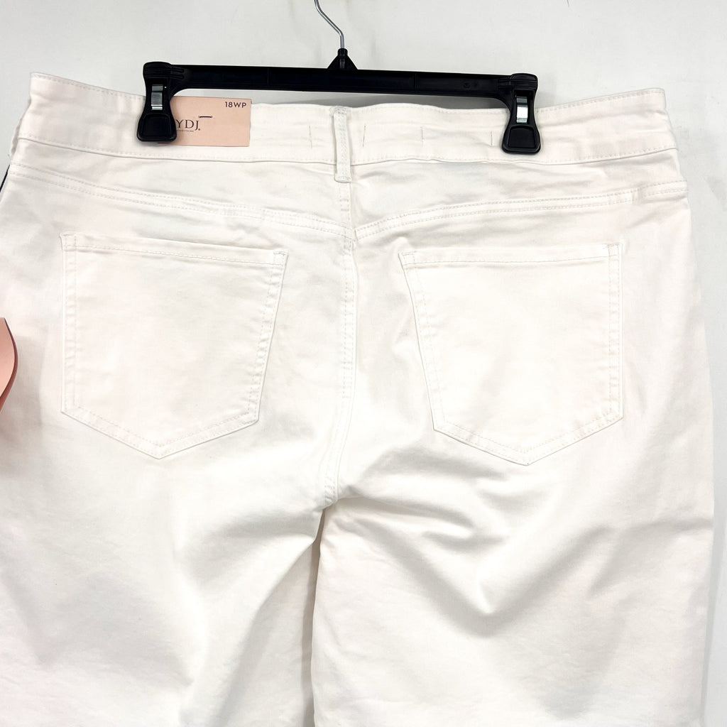 NYDJ Womens Ella Denim Shorts Size 18W PETITE Optic White 8" Inseam NWT
