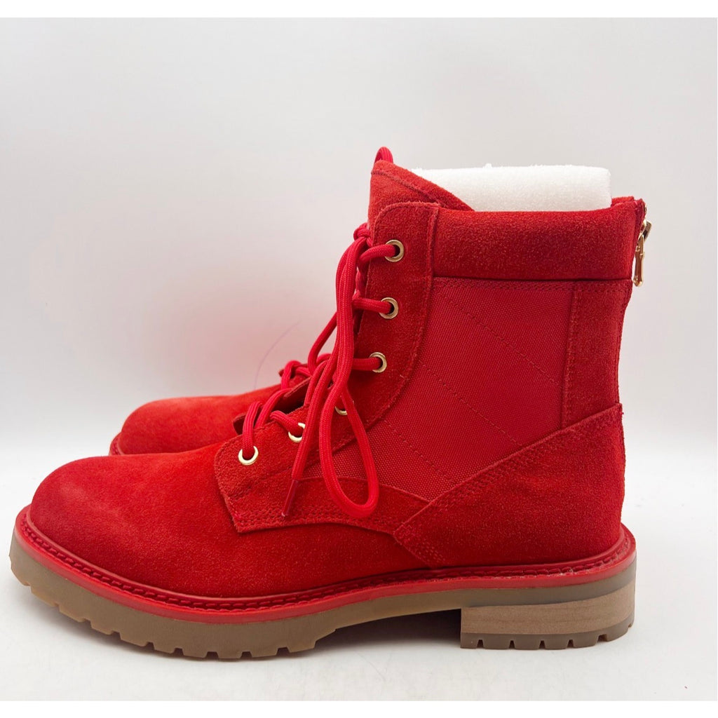 Saint Morta Mens Legion Ankle Combat Boots Size 8 EU 42 Red Gum Suede NIB