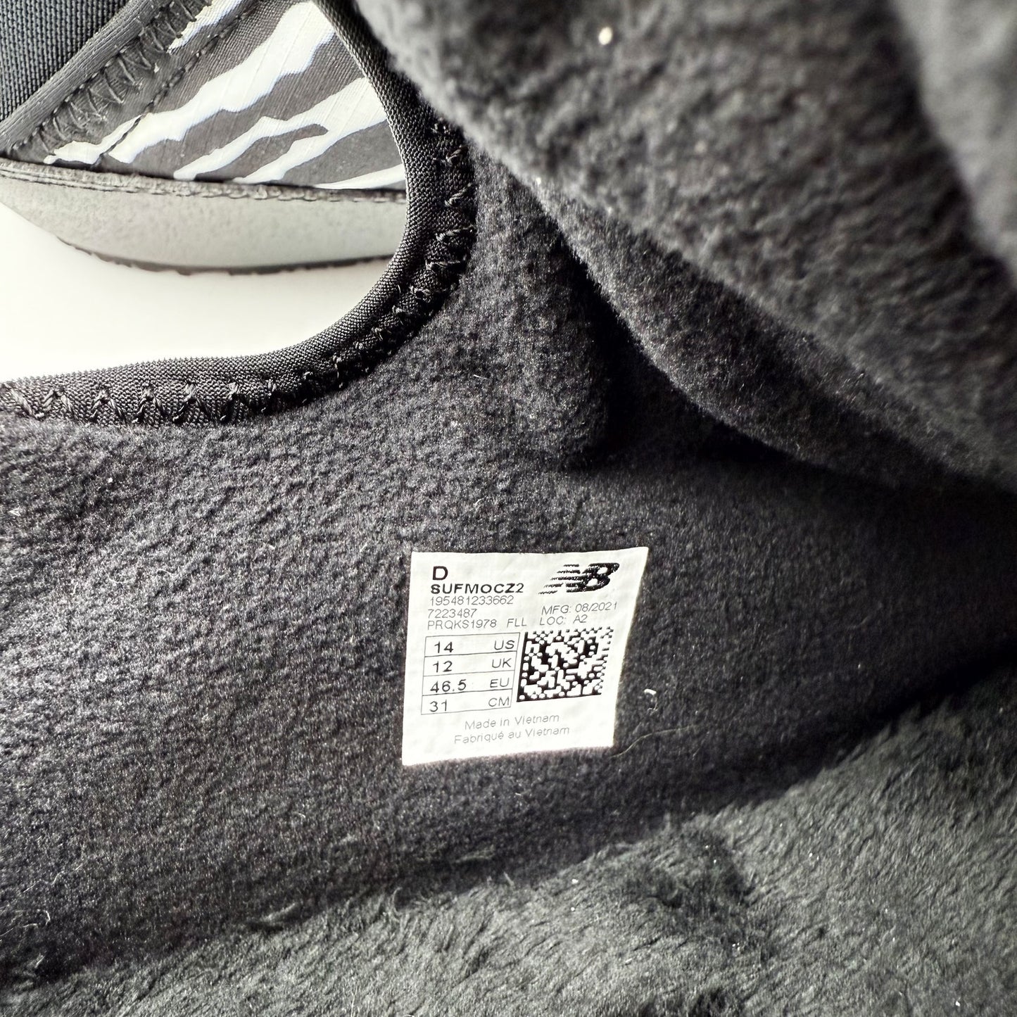 New Balance Mens MOCV2 Active Slip On Shoe US 14 Black Zebra Water Resistant NIB