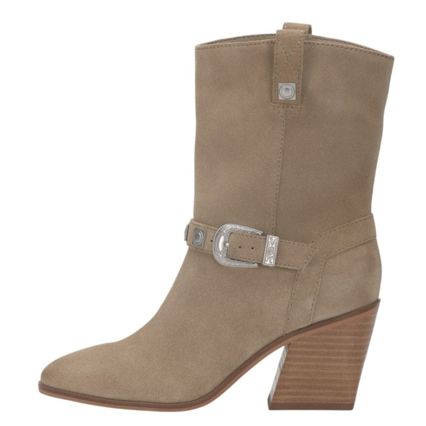 Lucky Brand Womens Sogn Mid Calf Boots Size 8 M Dune Tan Suede NIB