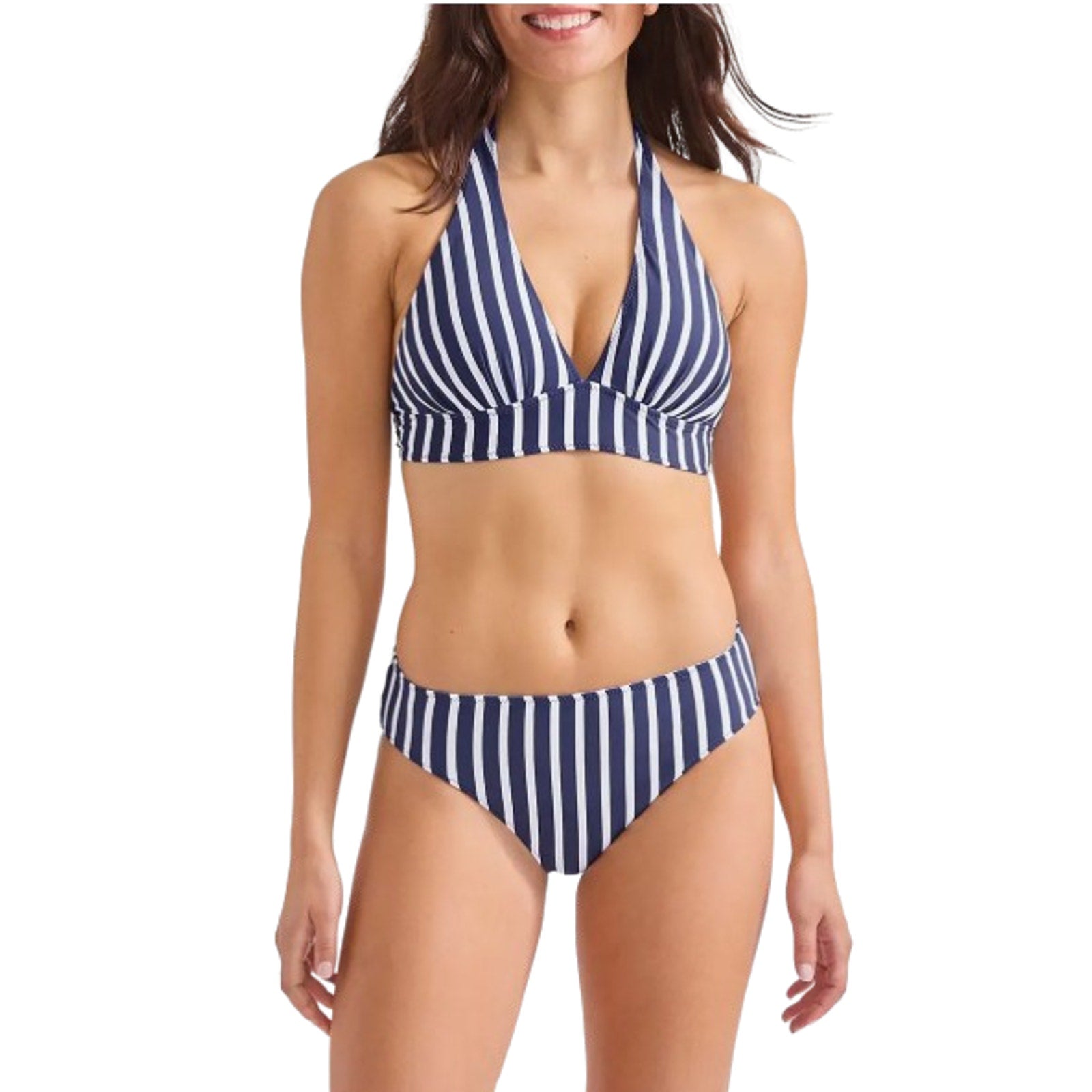 TOMMY BAHAMA Coastline Stripe Reversible Bikini Bottoms XS Navy Blue White NWT