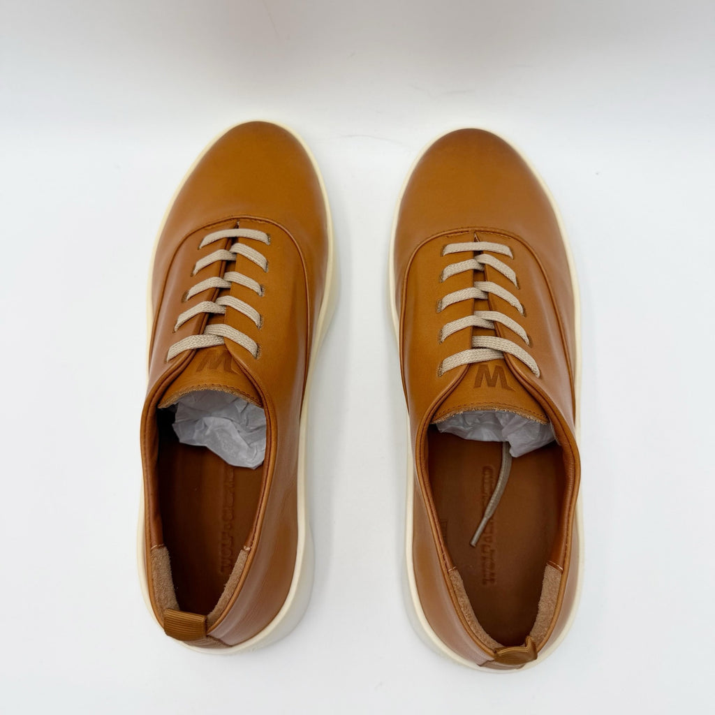Wolf & Shepherd Cruise Lace Up Sneakers Mens 6.5 Womens 8 Tan Nubuck NIB