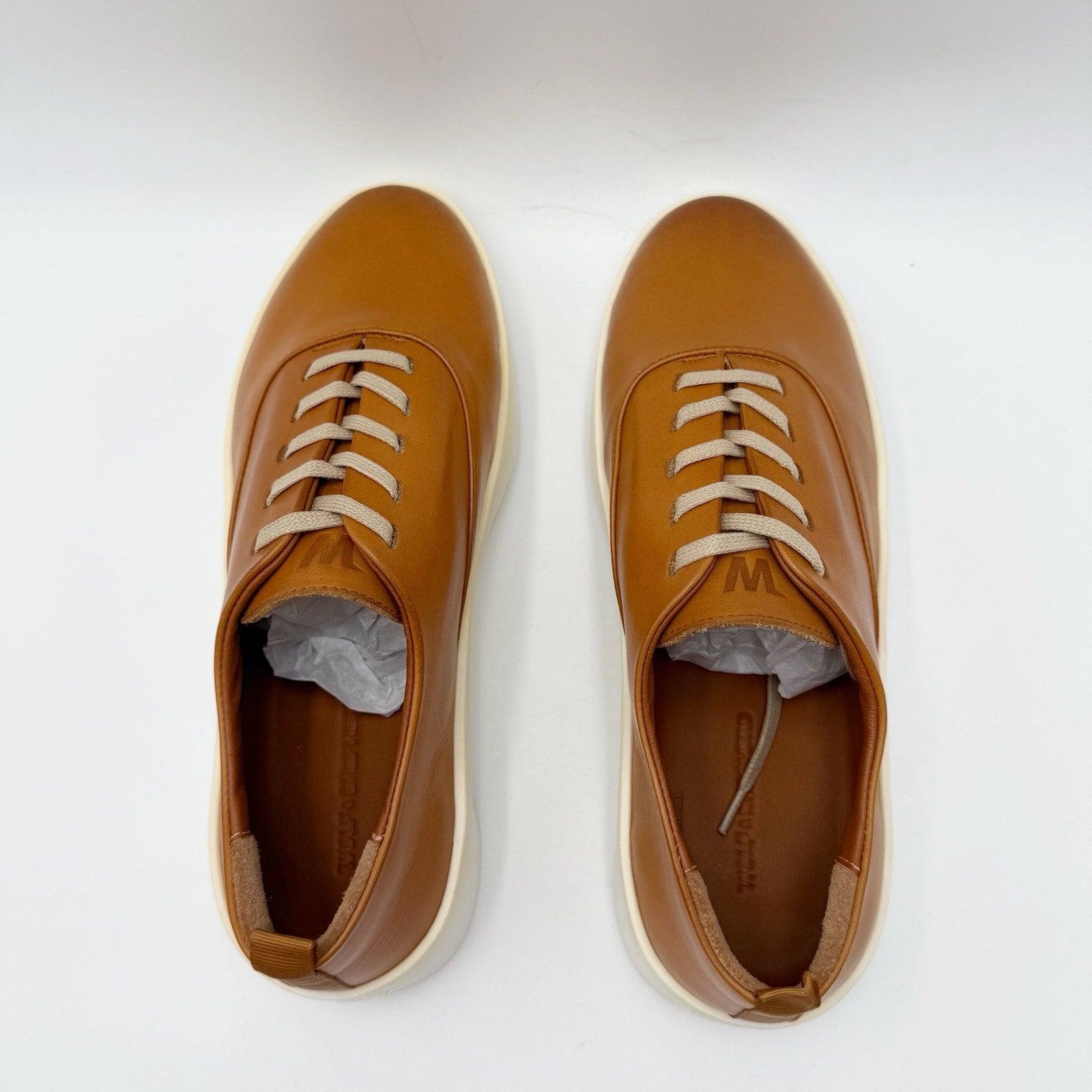 Wolf & Shepherd Cruise Lace Up Sneakers Mens 6.5 Womens 8 Tan Nubuck NIB