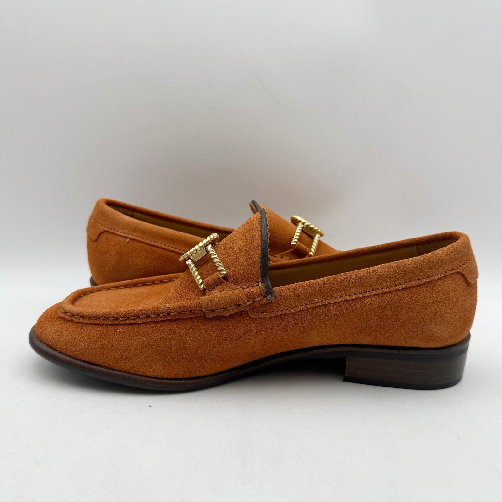 Gant Womens Kennedii Loafers EU 37 US 6 Golden Orange Brown Suede NWOB