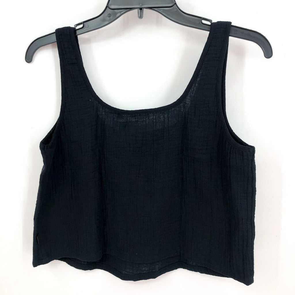 UGG Women's Cinthia Tank Cami XS Tarr Black Cropped Cotton Gauze NWT