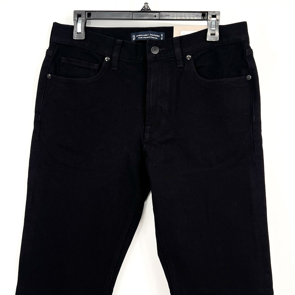 EVERLANE Uniform Men's Slim Jeans 32x30 Black 4-Way Stretch Organic Cotton NWT