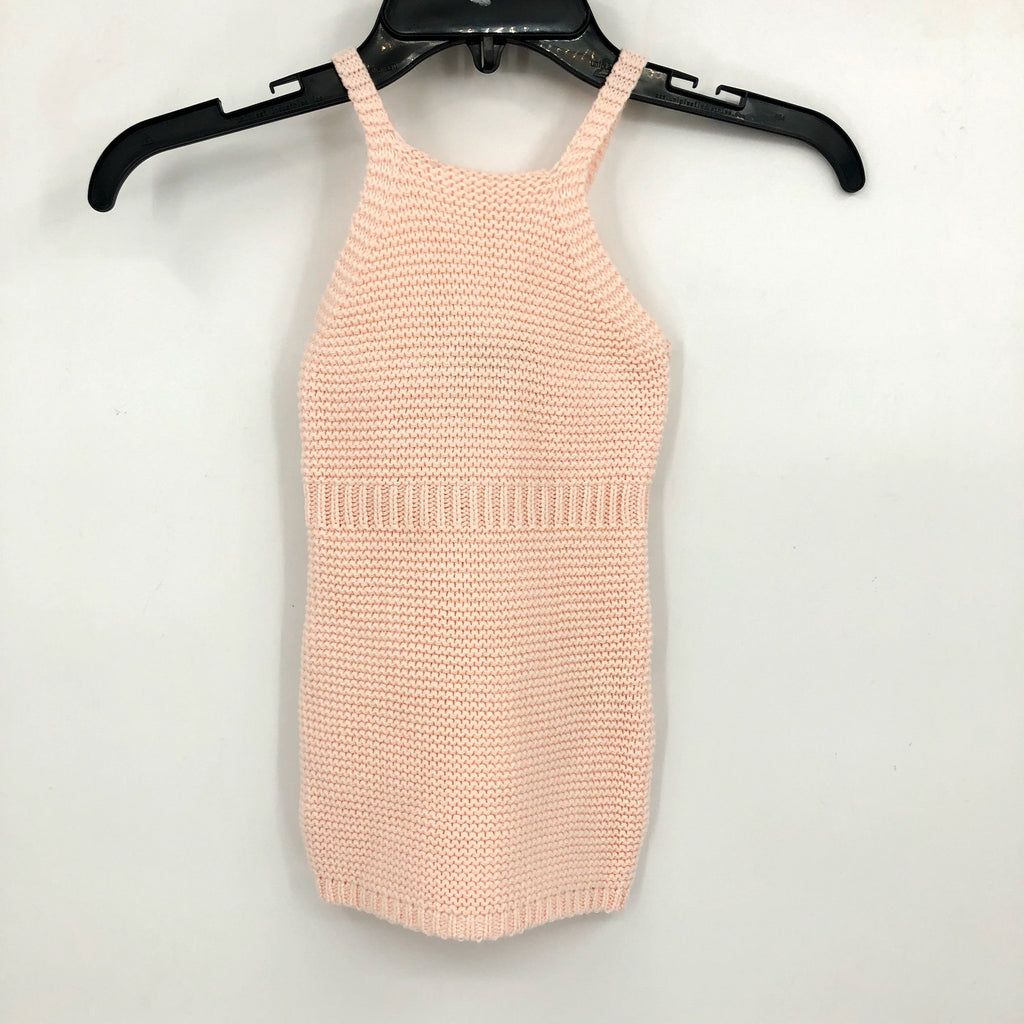 BARDOT Baby Girl Andi Knit Dress 12-18 Months Peach Pink Halter Neck NWT