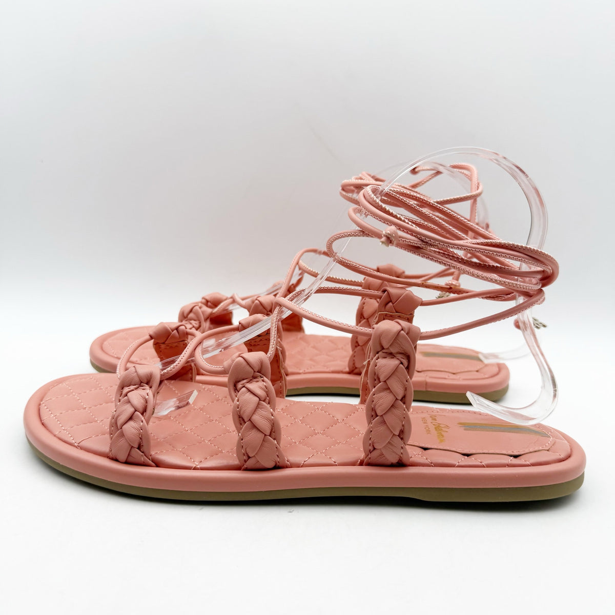 Sam Edelman Womens Zariah Sandals Size 8.5 M EU 38.5 Pink Strappy Lace Up NIB