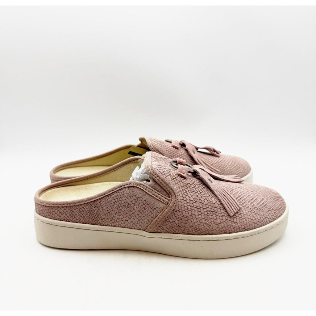 Spenco Women's Bindie Slide Slip On Shoe 9 Wide Blush Pink Embossed Suede NIB