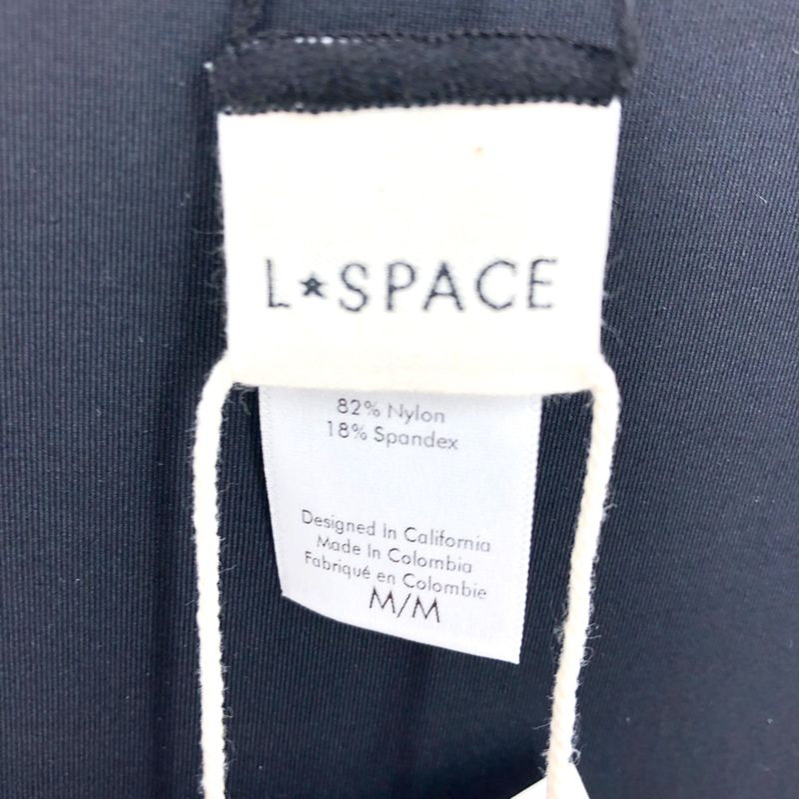 L*SPACE Women's Piper Classic One Piece Swimsuit Medium Black Front Keyhole NWT