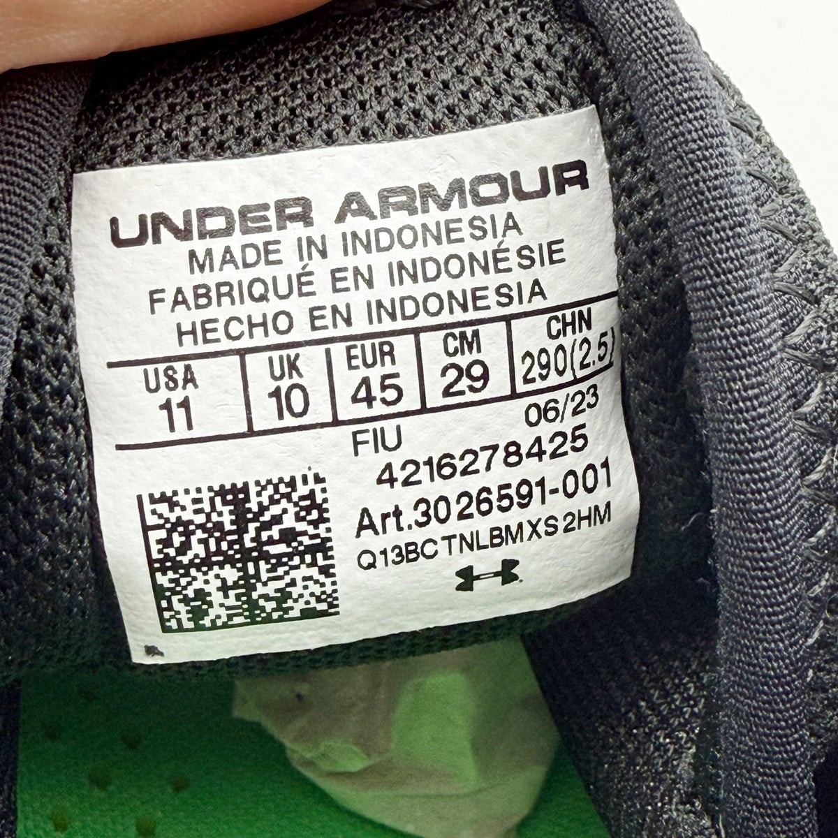 Under Armour Mens Harper 8 Elite Baseball Cleats Size 11 EU 45 Black Green NWOB