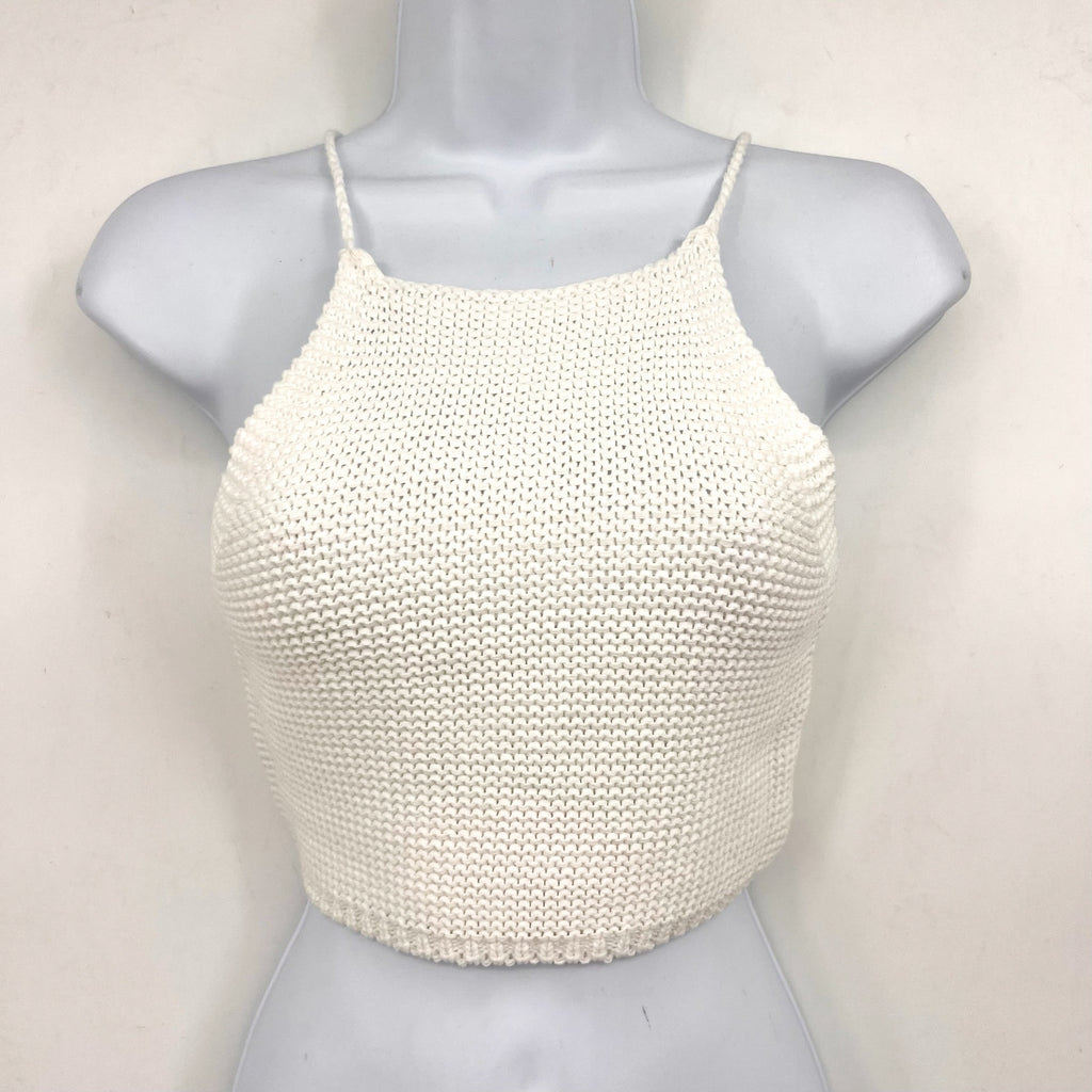 BARDOT JUNIOR Girls Andi Knit Top Size 12-14 LARGE Orchid White Tie Back NWT